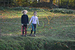 Badyhoeve is een terrein dat tot 3kinderen en hun pony's met de hond Djackson behoort.