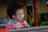Badyhoeve is een terrein dat tot 3kinderen en hun pony's met de hond Djackson behoort.