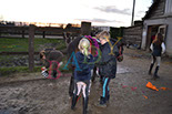Badyhoeve is een terrein dat tot 3kinderen en hun pony's met de hond Djackson behoort.